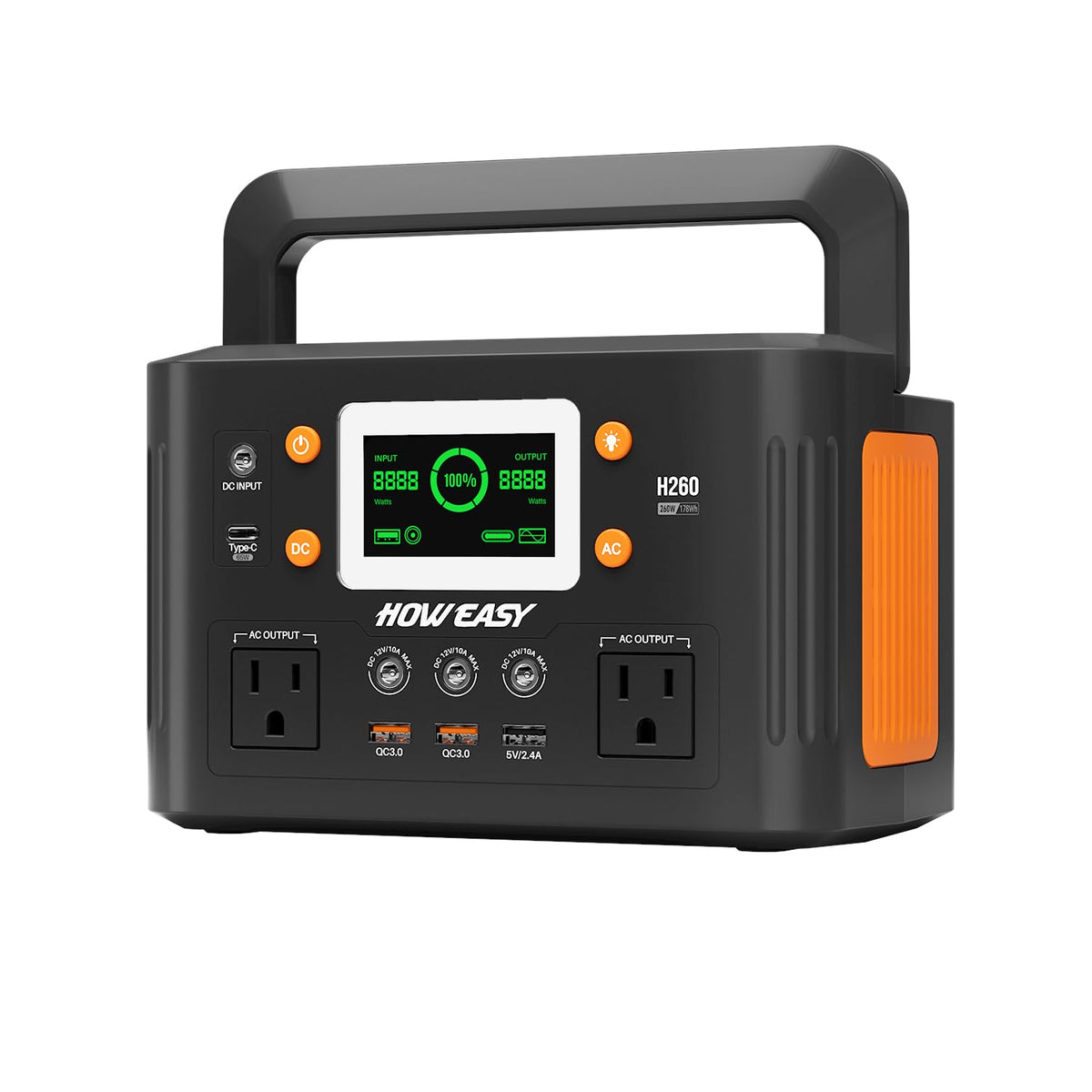 HOWEASY portable power station in compact design for easy travel and storage