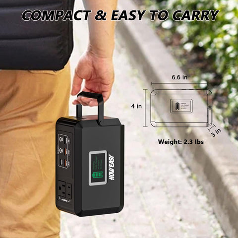 HOWEASY power station with ergonomic handle for easy carrying