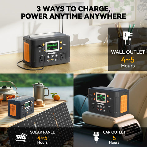 HOWEASY portable power station with LED flashlight and SOS mode