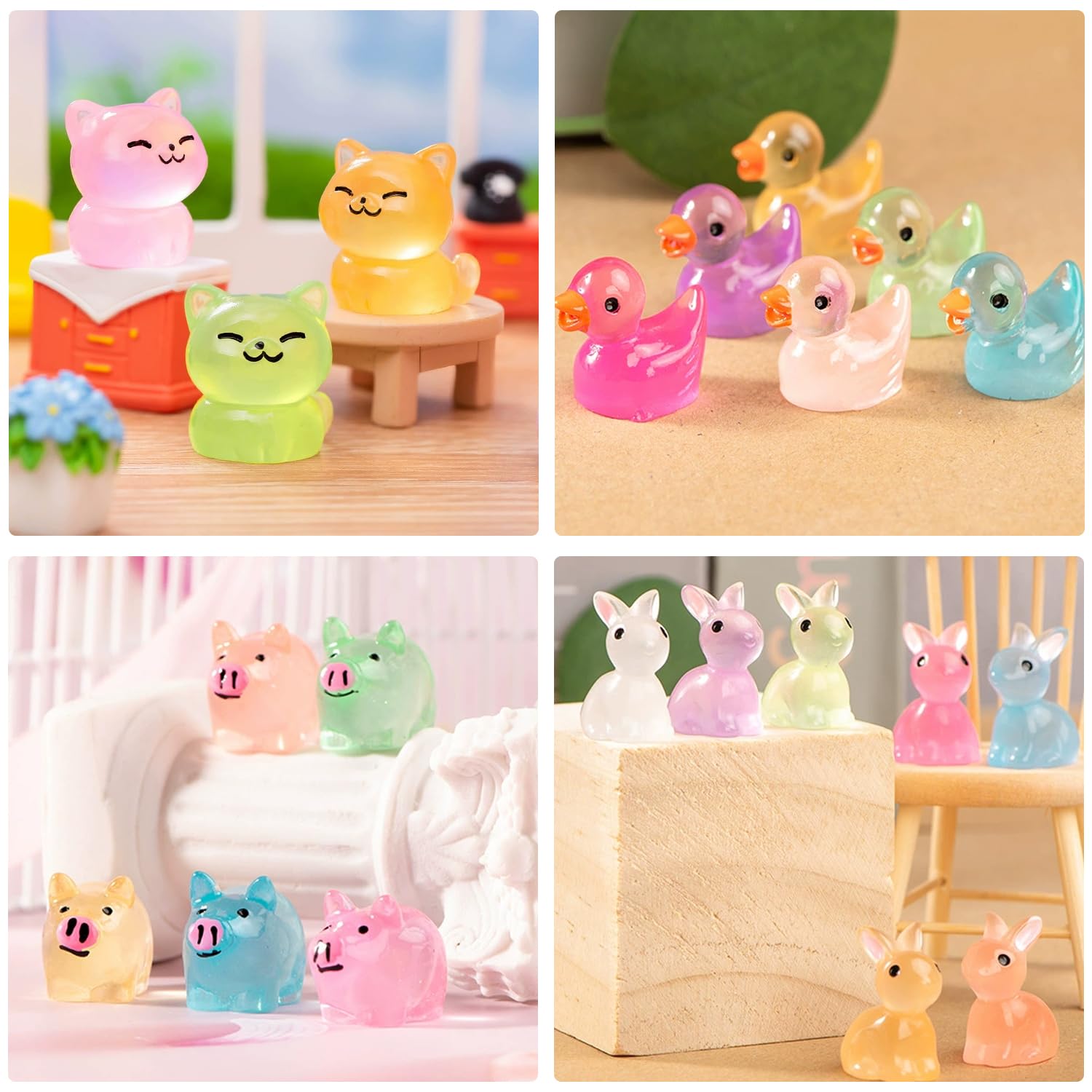 HOWHYUE resin animal figures brighten dollhouses with safe, waterproof charm