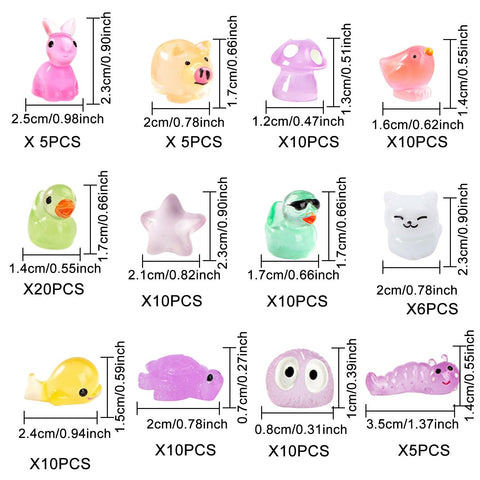 HOWHYUE tiny resin animals ideal aquarium decor with fade-resistant, long-lasting color