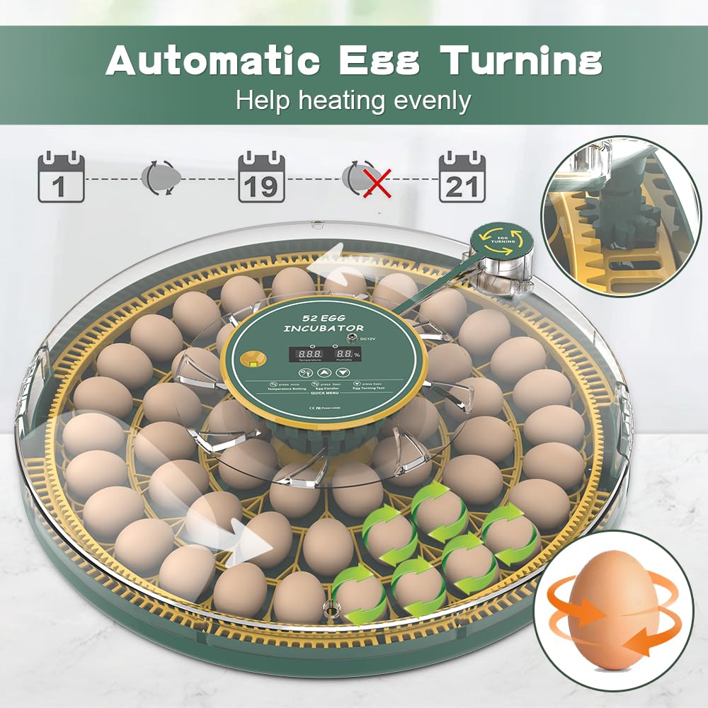 Howooiua incubator humidity display helps monitor stable moisture during incubation