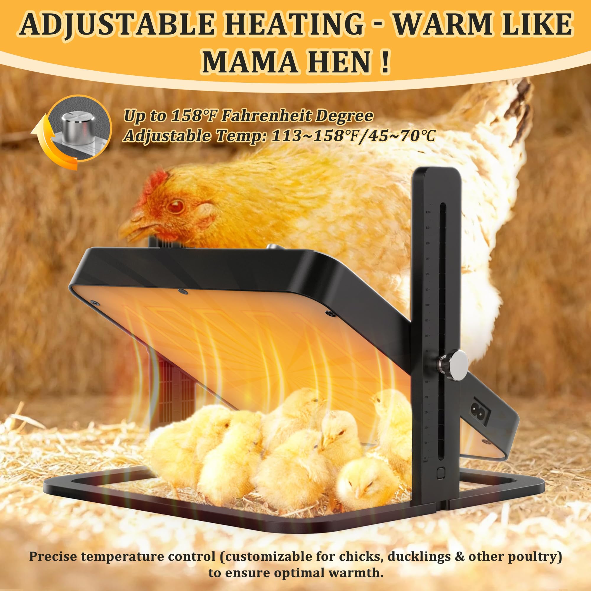 HOWOOIUA heating plate temperature control enables precise warmth without light disruption