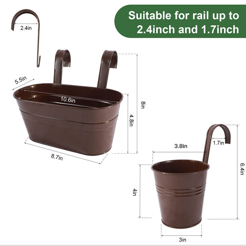 HowRU bronze hanging bucket pots ready for indoor or outdoor use