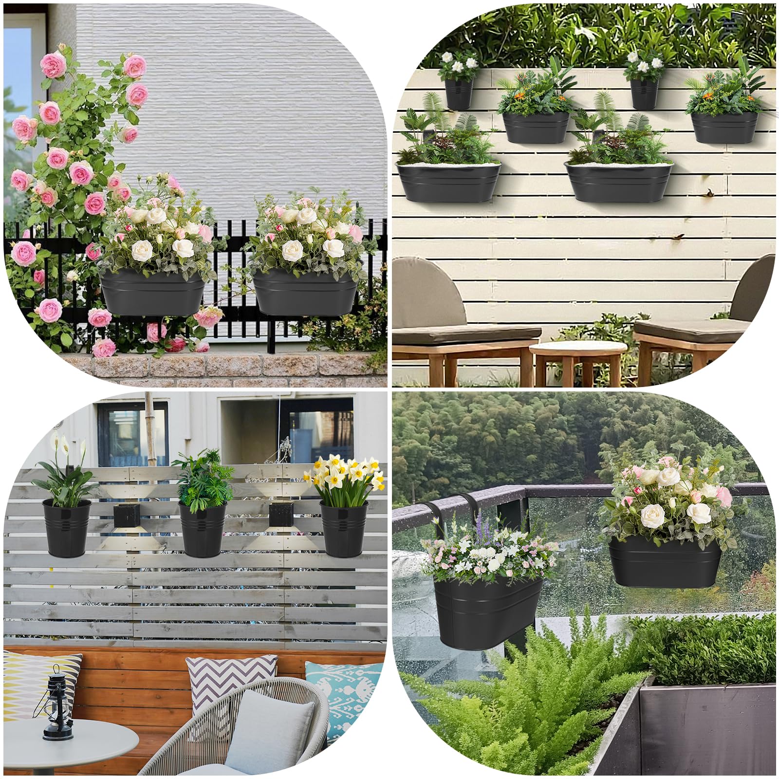 HowRU versatile decor for indoor and outdoor railings and walls