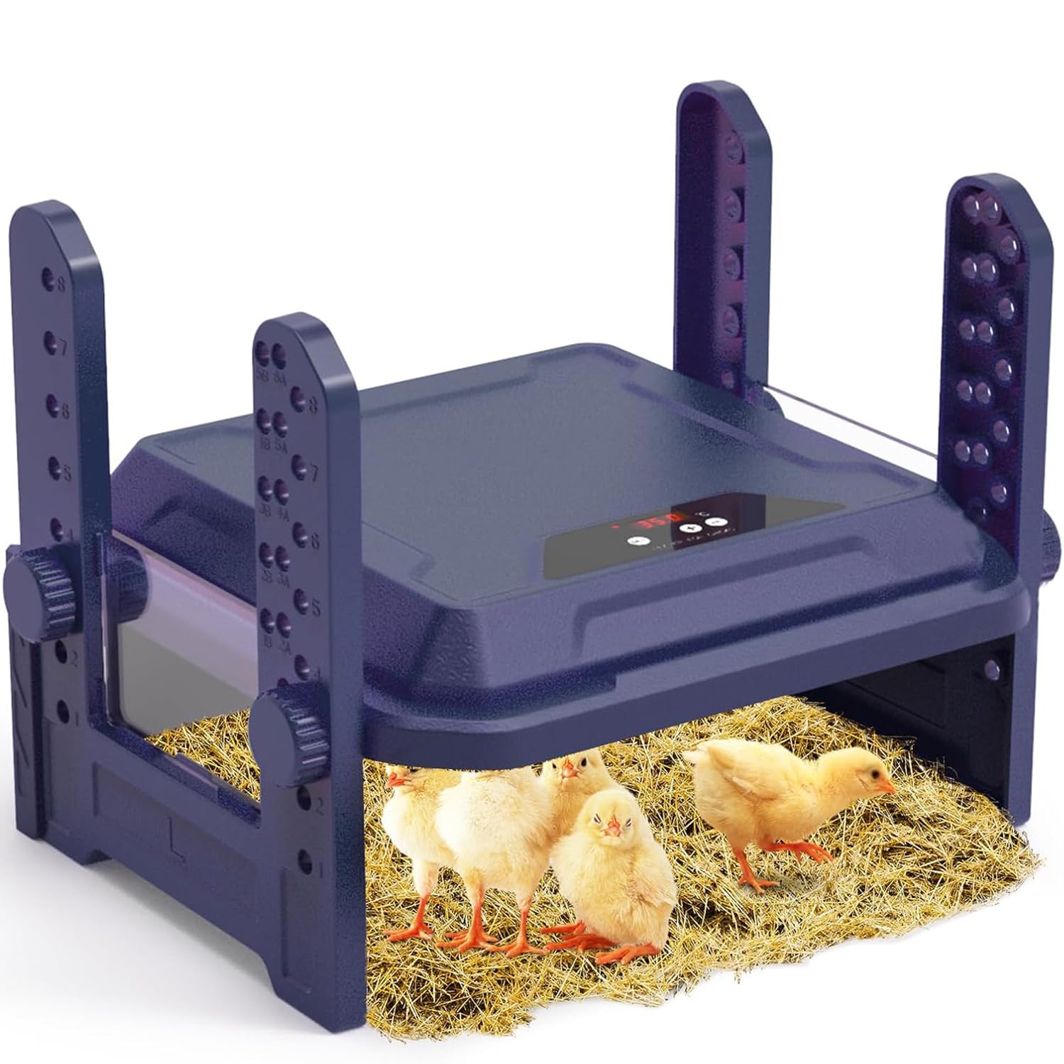 HOWUXZO Chick Brooder Plate top view shows compact warmth for a brood