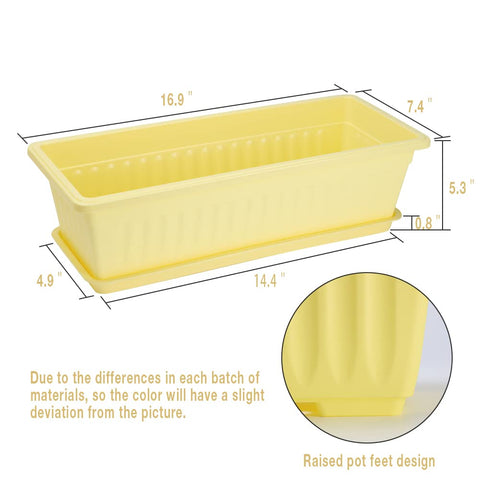 HOXHA durable plastic planter resists wind and rain for patios.