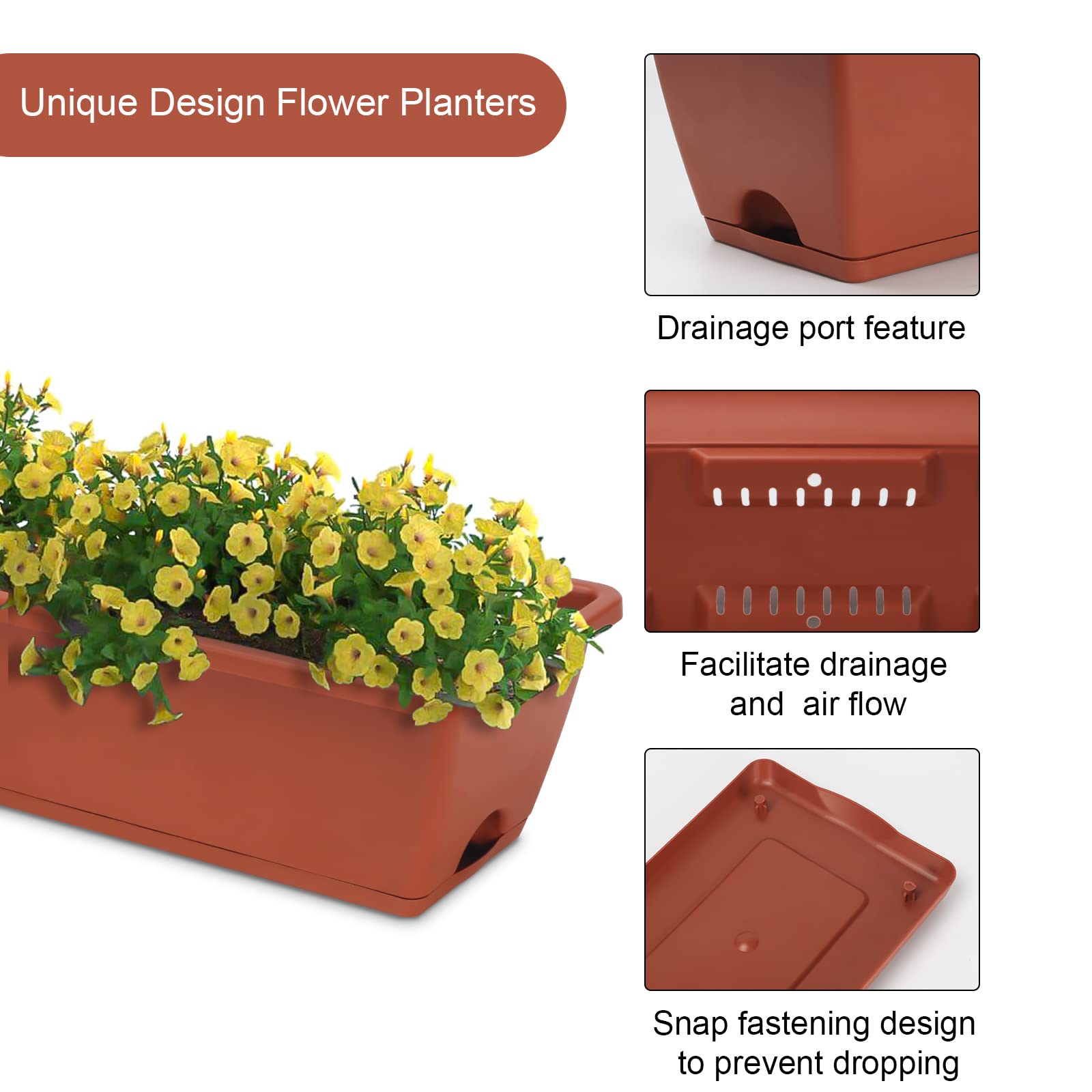 HOXHA tray with water inlets enables direct watering without spills