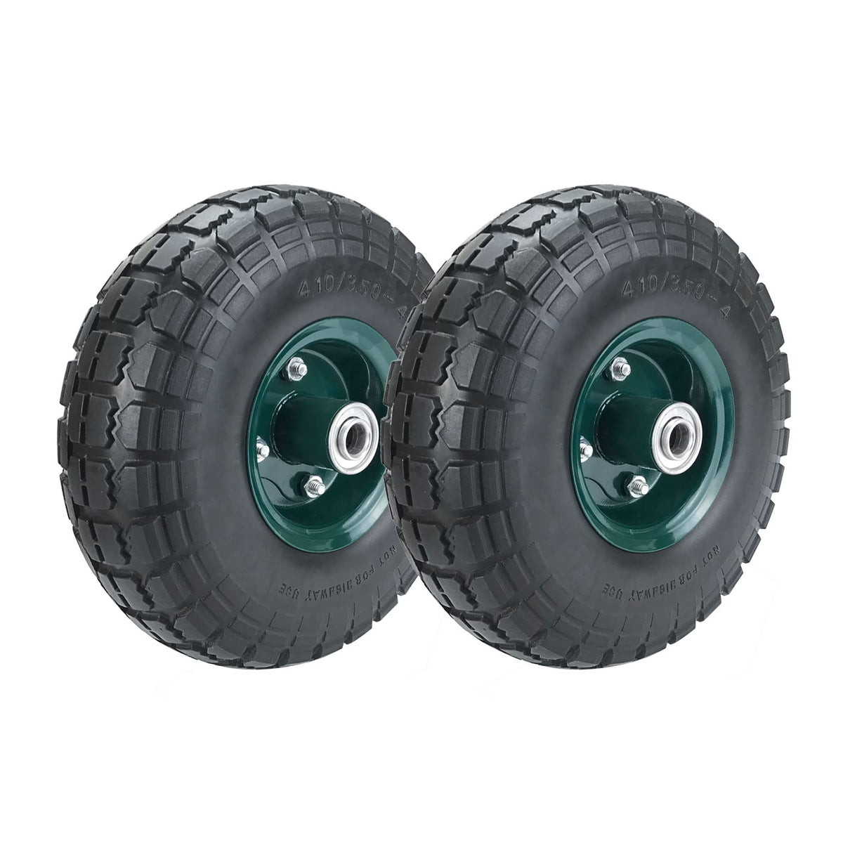 HOXWELL 10 inch flat-free tire overview showing durable, puncture-proof design