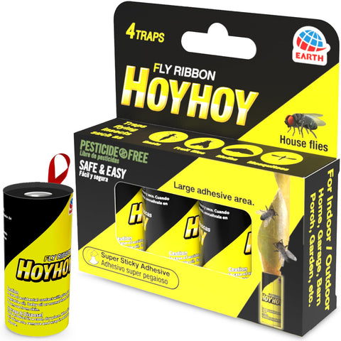 Hoy Hoy Fly Ribbon 4 Traps front view for versatile home pest control