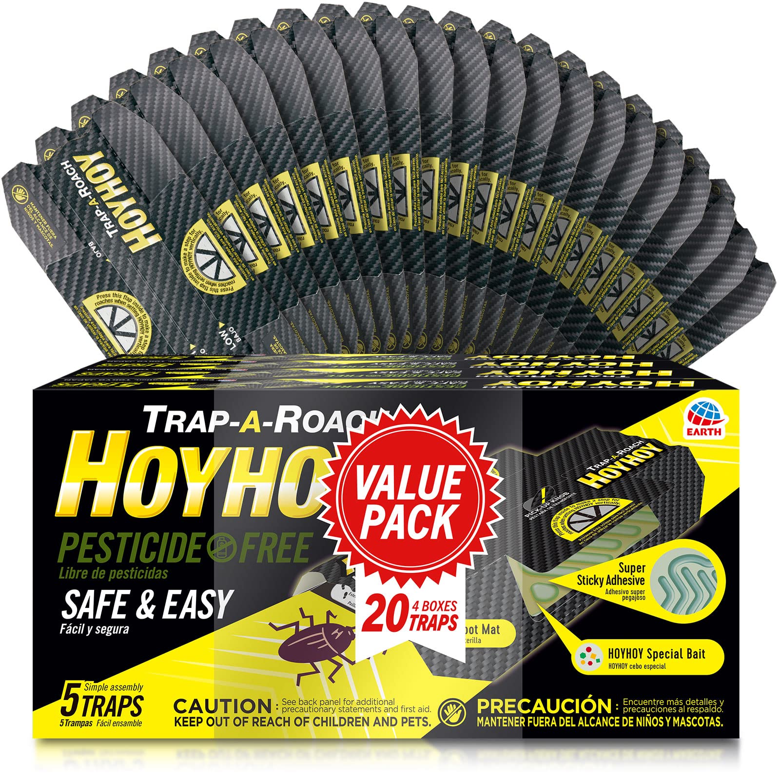 HOY HOY Trap A Roach box view, discreet indoor pest control