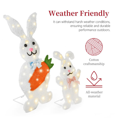 HOYECHI outdoor lighted Easter bunny dad 30-inch adds festive lawn charm.