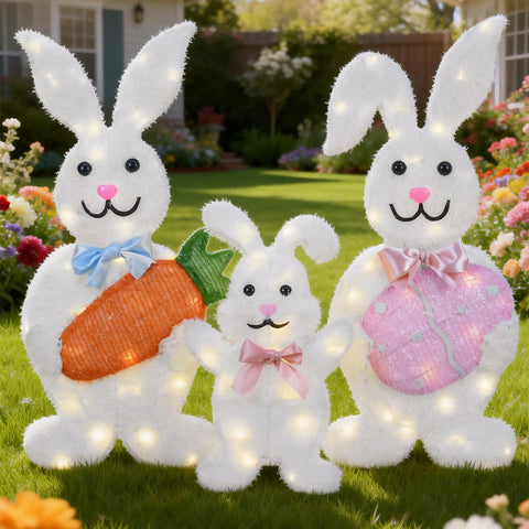 HOYECHI plug-in LEDs provide steady brightness for nightly outdoor display.