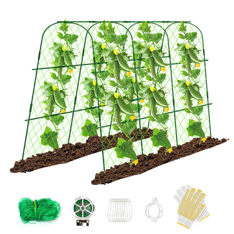 Hoyejyou 65x46x48 cucumber trellis in U-frame arch supports climbing plants