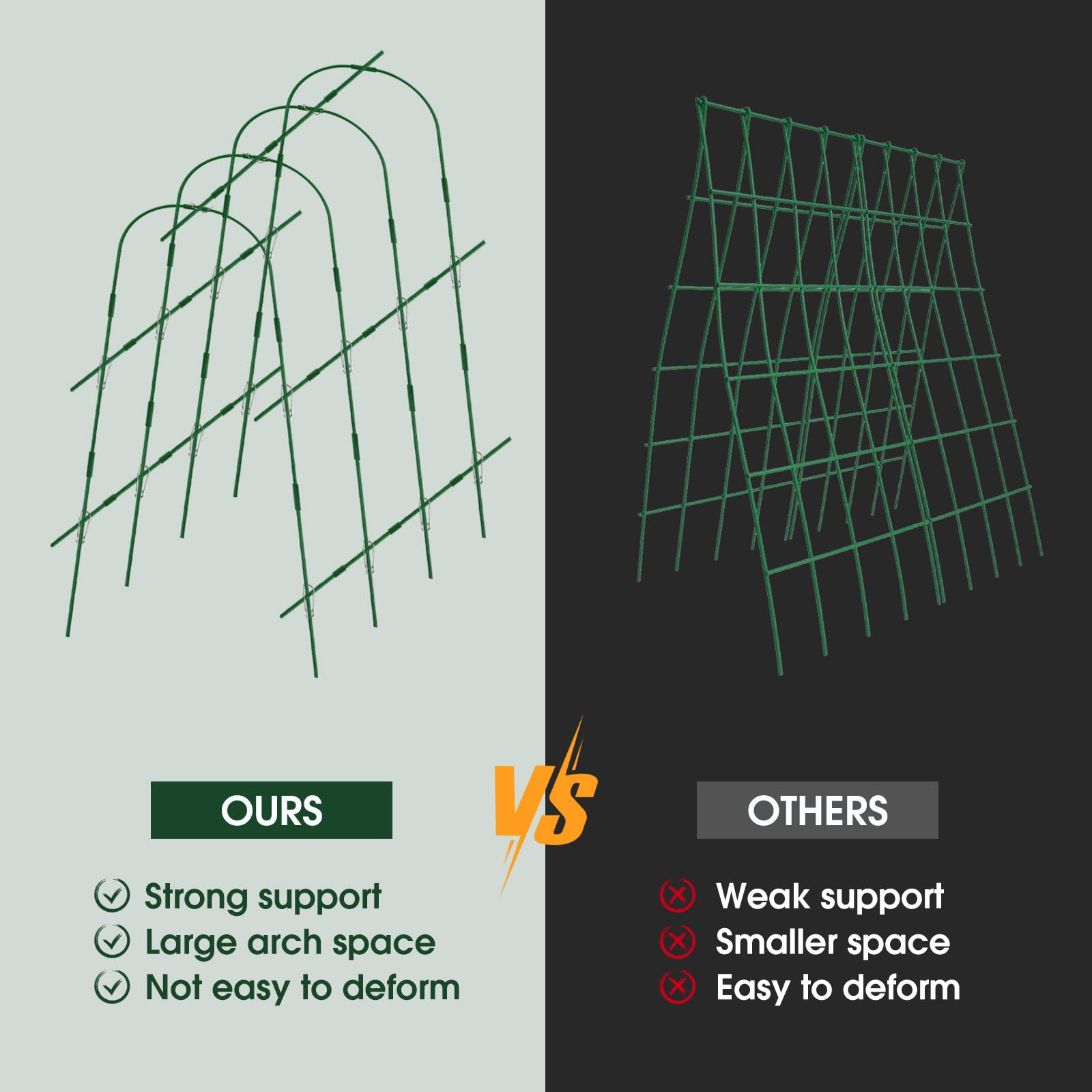 Hoyejyou garden clips secure trellis connections for a strong frame