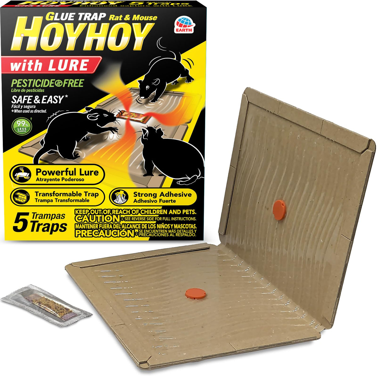 HOY HOY rat glue trap flat setup for easy indoor placement