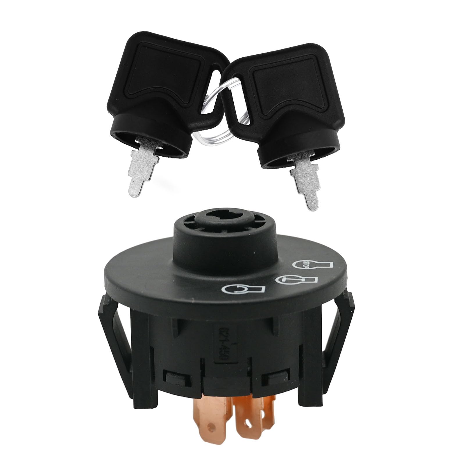 Hoypeyfiy ignition switch with five terminals for reliable mower control.
