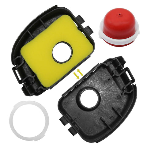 Hoypeyfiy lawn mower air filter kit ready for easy maintenance.