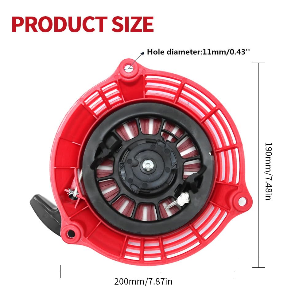 Close-up of Hoypeyfiy recoil starter showing durable construction and smooth operation.