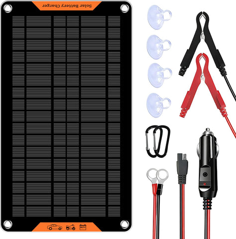 Hoysicy 12V solar panel charger delivers reliable trickle charging for vehicles.