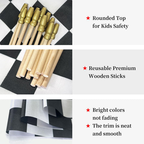 HOYUTNESS 12-pack car party flags suit indoor and outdoor decorating.