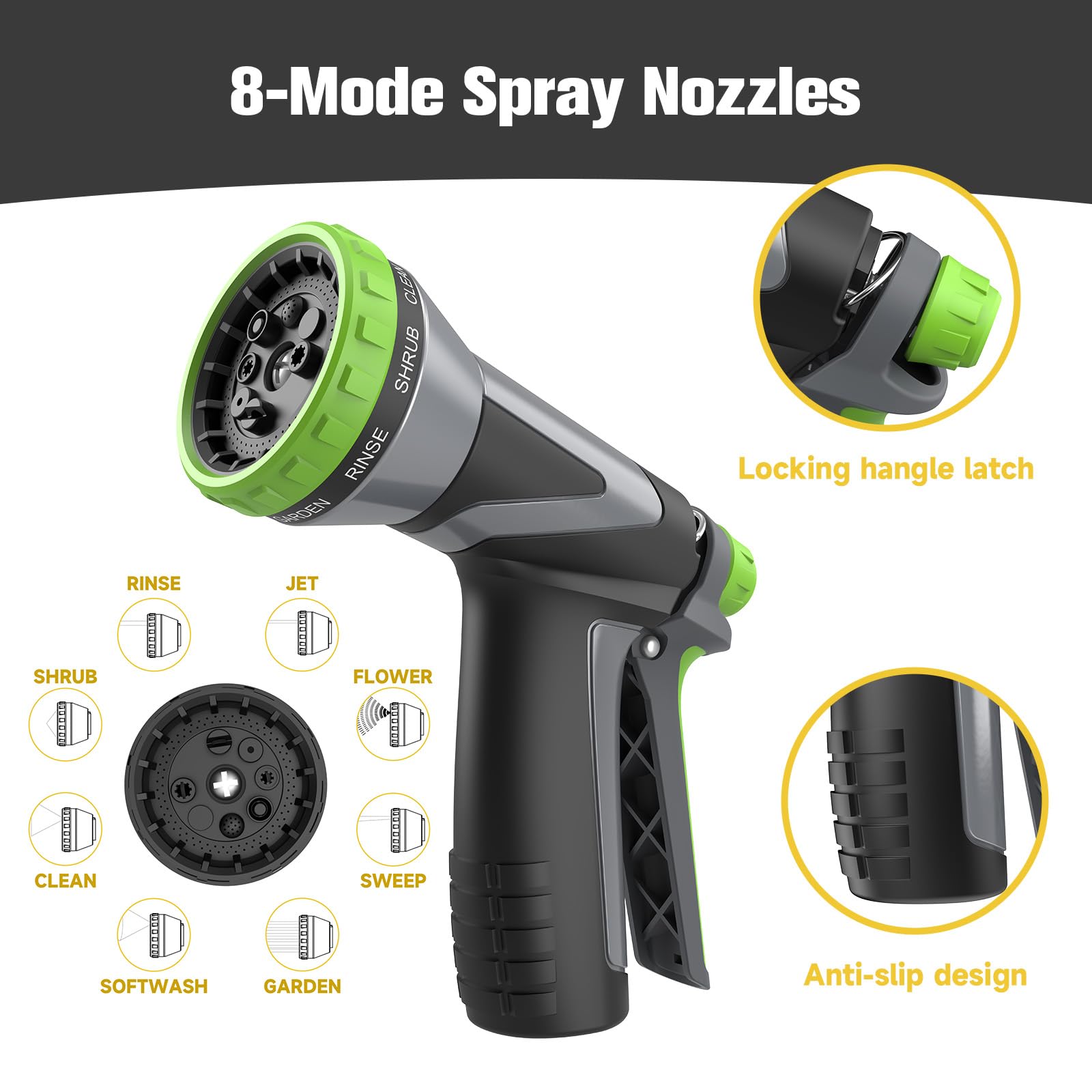 8-pattern spray nozzle from Hozcart for versatile watering