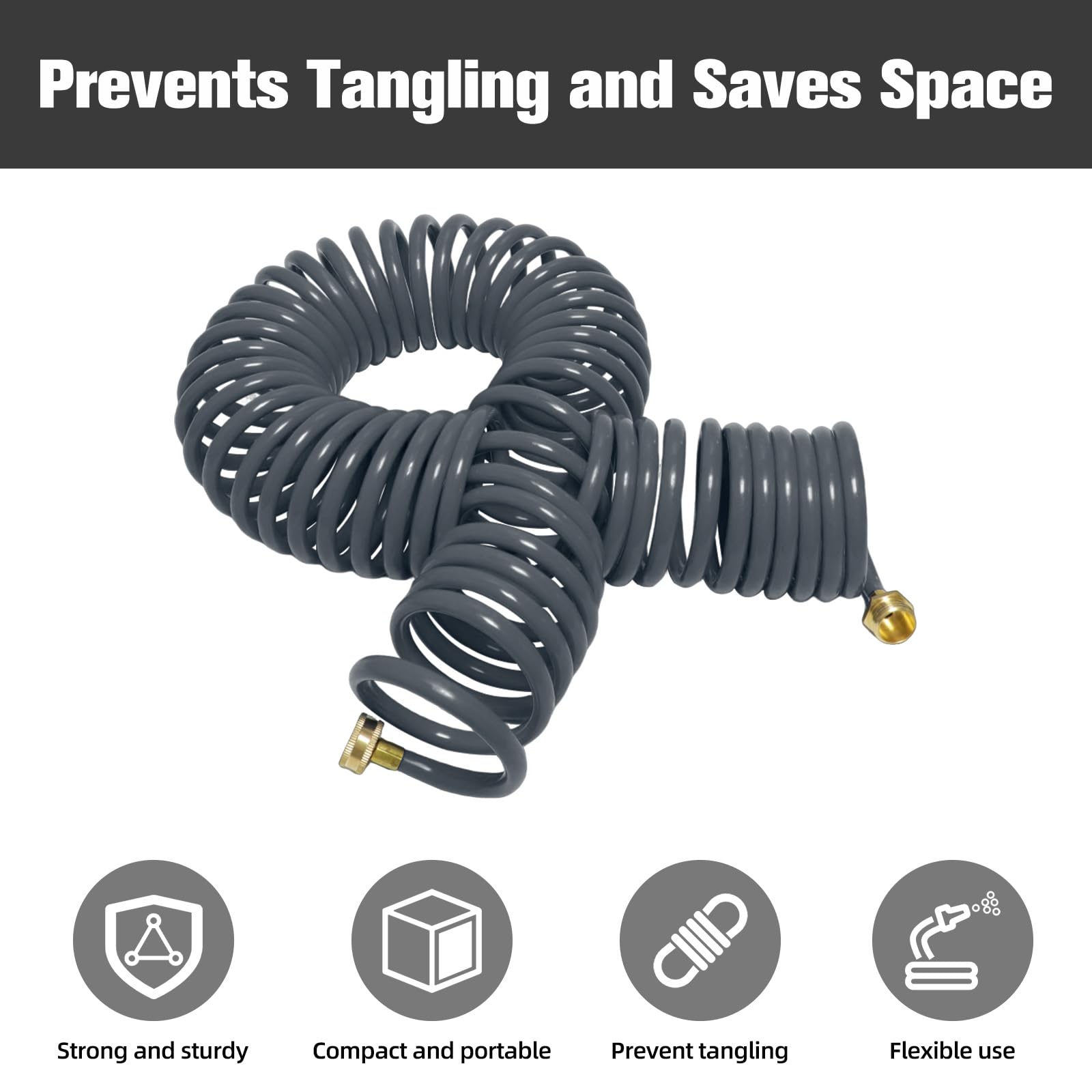 Compact recoil design helps auto-roll back for tidy storage