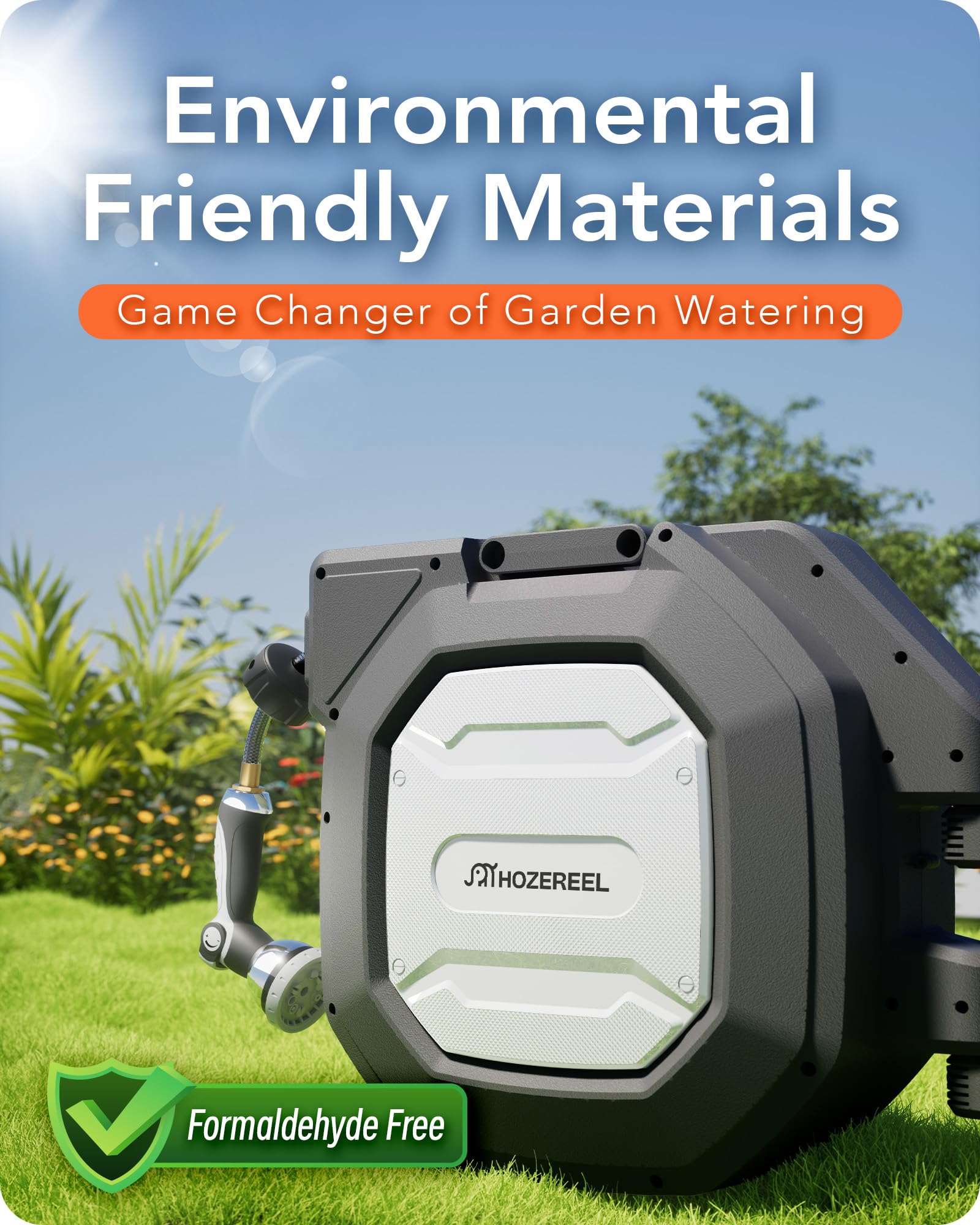 HOZEREEL brass fittings ensure secure connections and leak-free use.