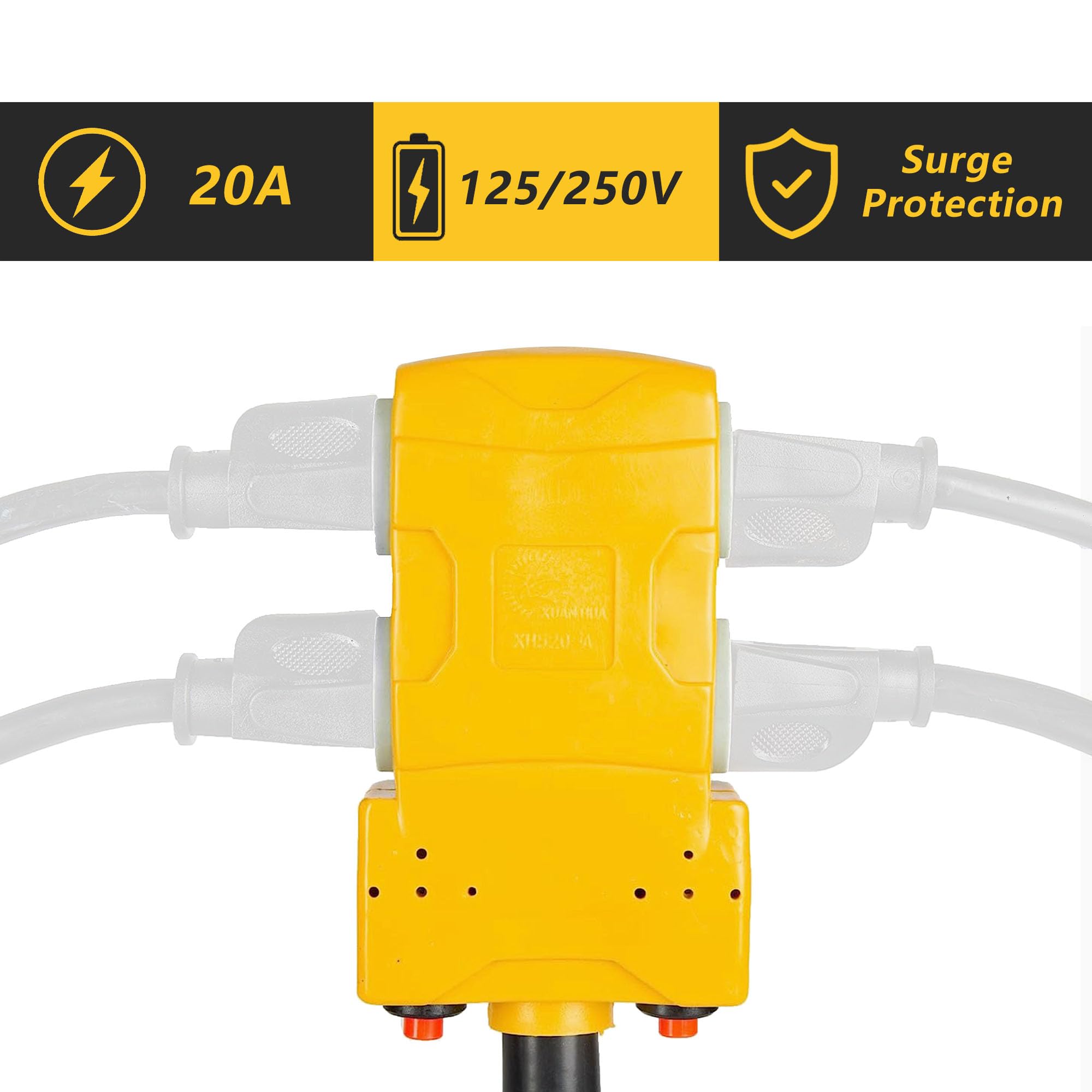 HOZHEM four 5-20R outlets expanding power for appliances and tools