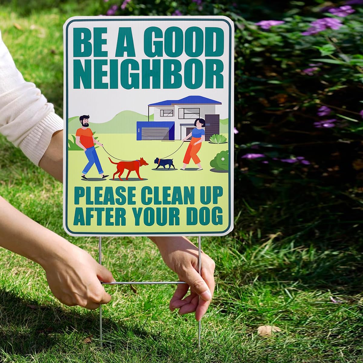 Hozzwhoo yard sign set for durable outdoor warning and decoration