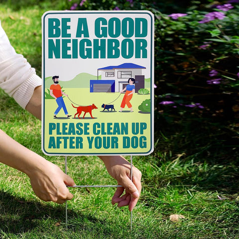Hozzwhoo yard sign set for durable outdoor warning and decoration