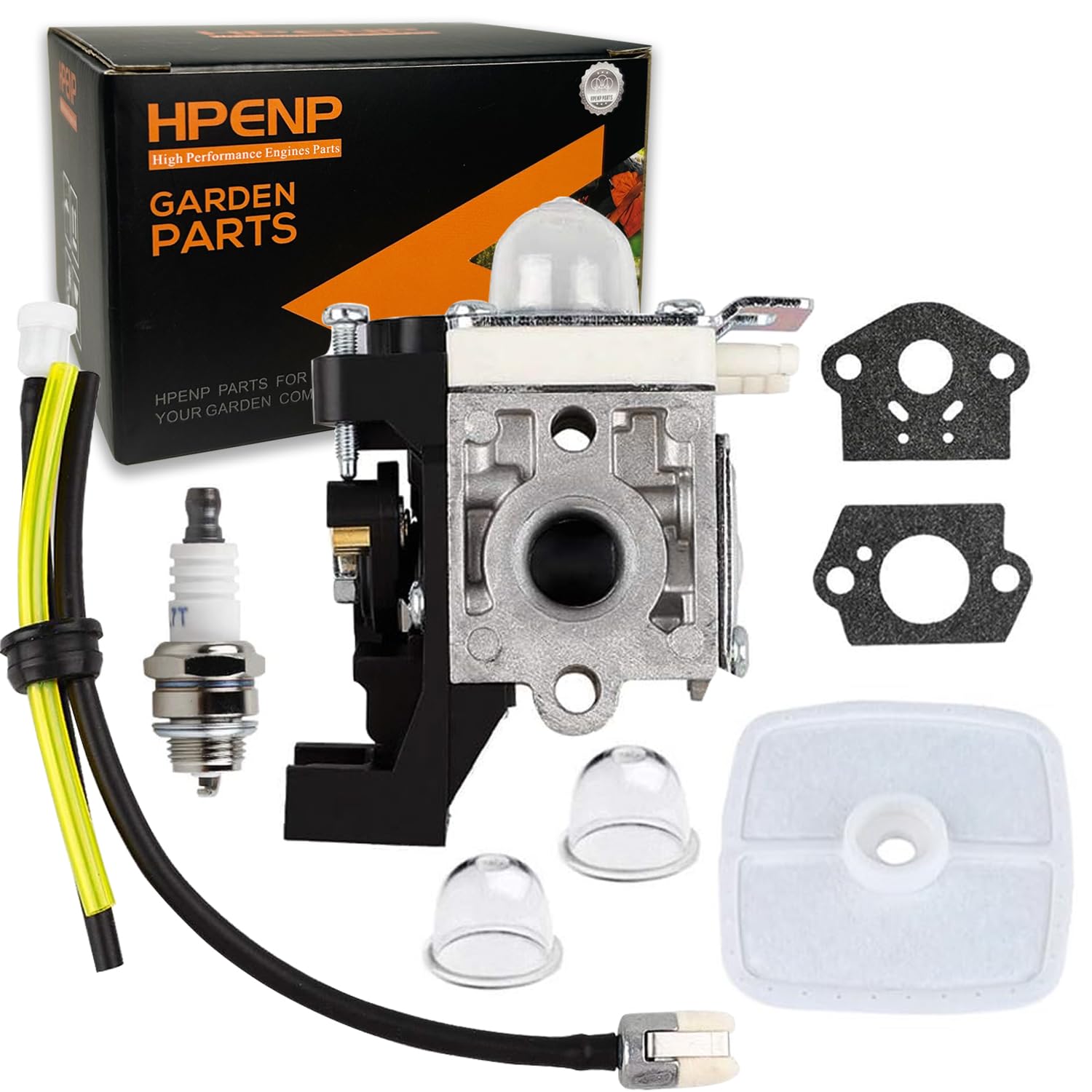 HPENP Echo SRM225 carburetor detail with fittings for easy replacement
