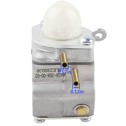 HPENP WS210 carburetor with fuel hose and primer bulbs for quick priming.