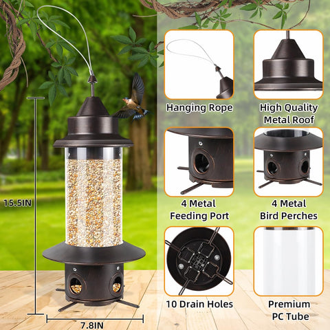 HPEVA bronze perches offer stable support for small birds