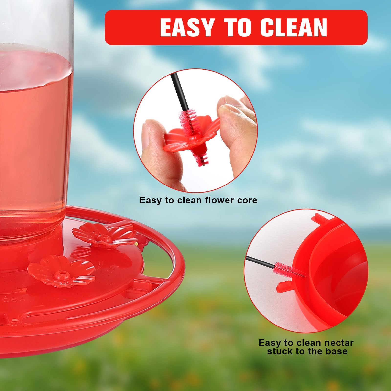 Hpewi bee-proof design helps hummingbirds feed undisturbed
