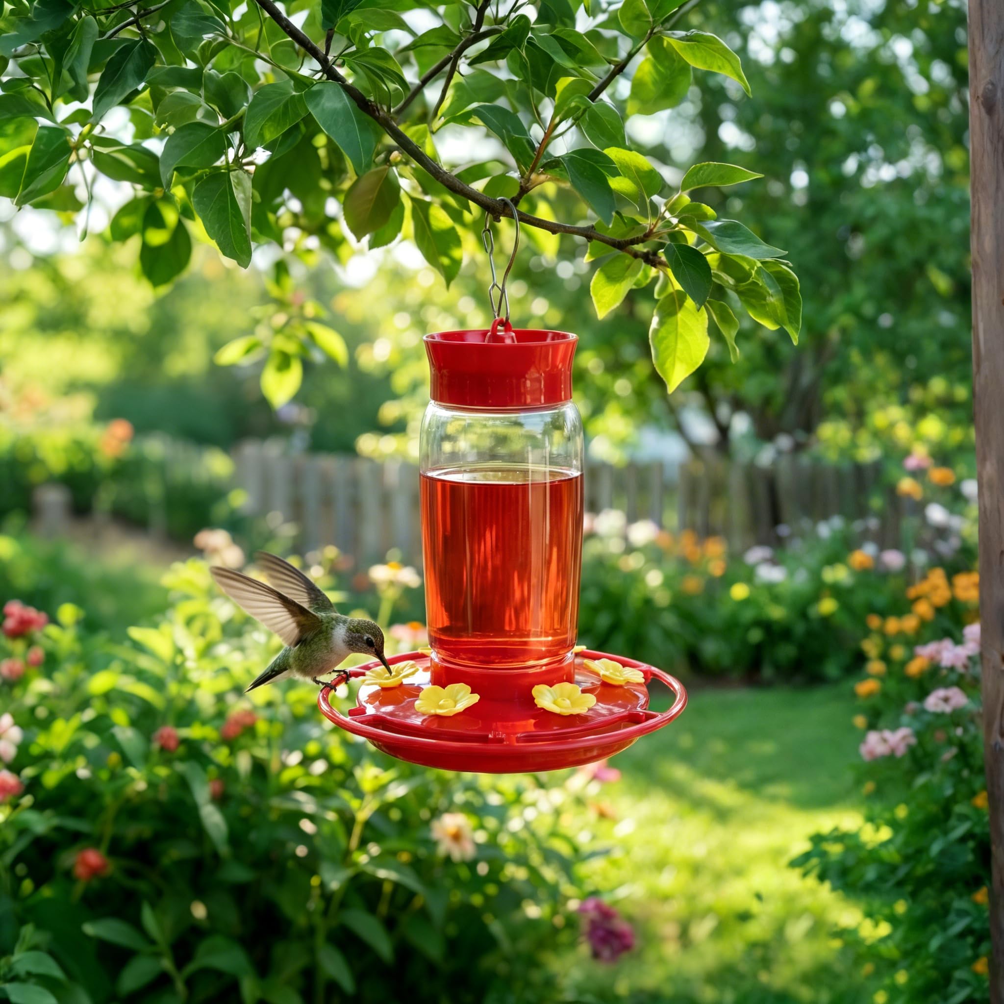 Clear reservoir lets you see nectar level at a glance