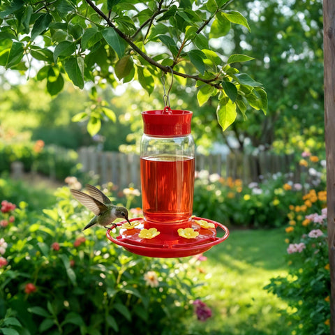 Clear reservoir lets you see nectar level at a glance