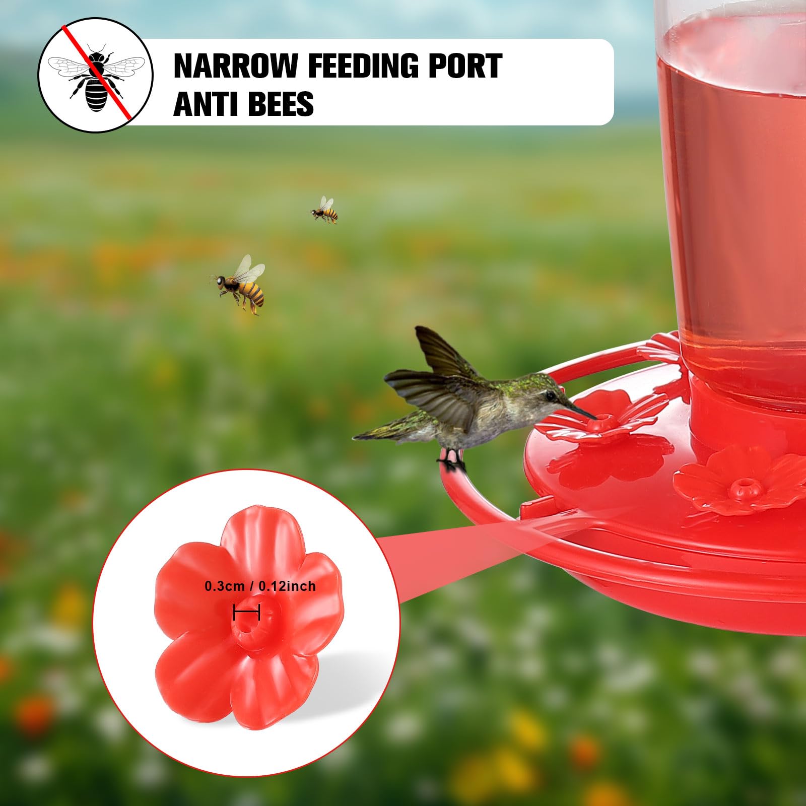 Hpewi universal-fit red blossoms attach securely to 0.24-0.28 inch holes