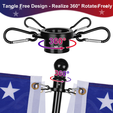 HPGOED aluminum-hook-snap-clips resist wear for long-lasting flags.