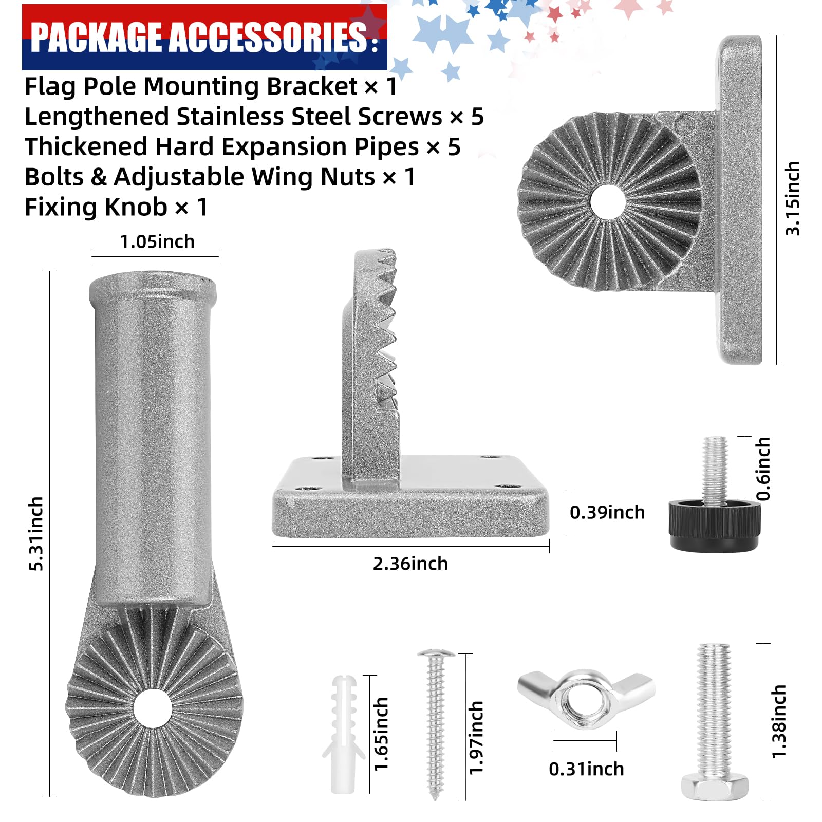 HPGOED flag pole holder angle adjustment demonstrates 13 positions for visibility.