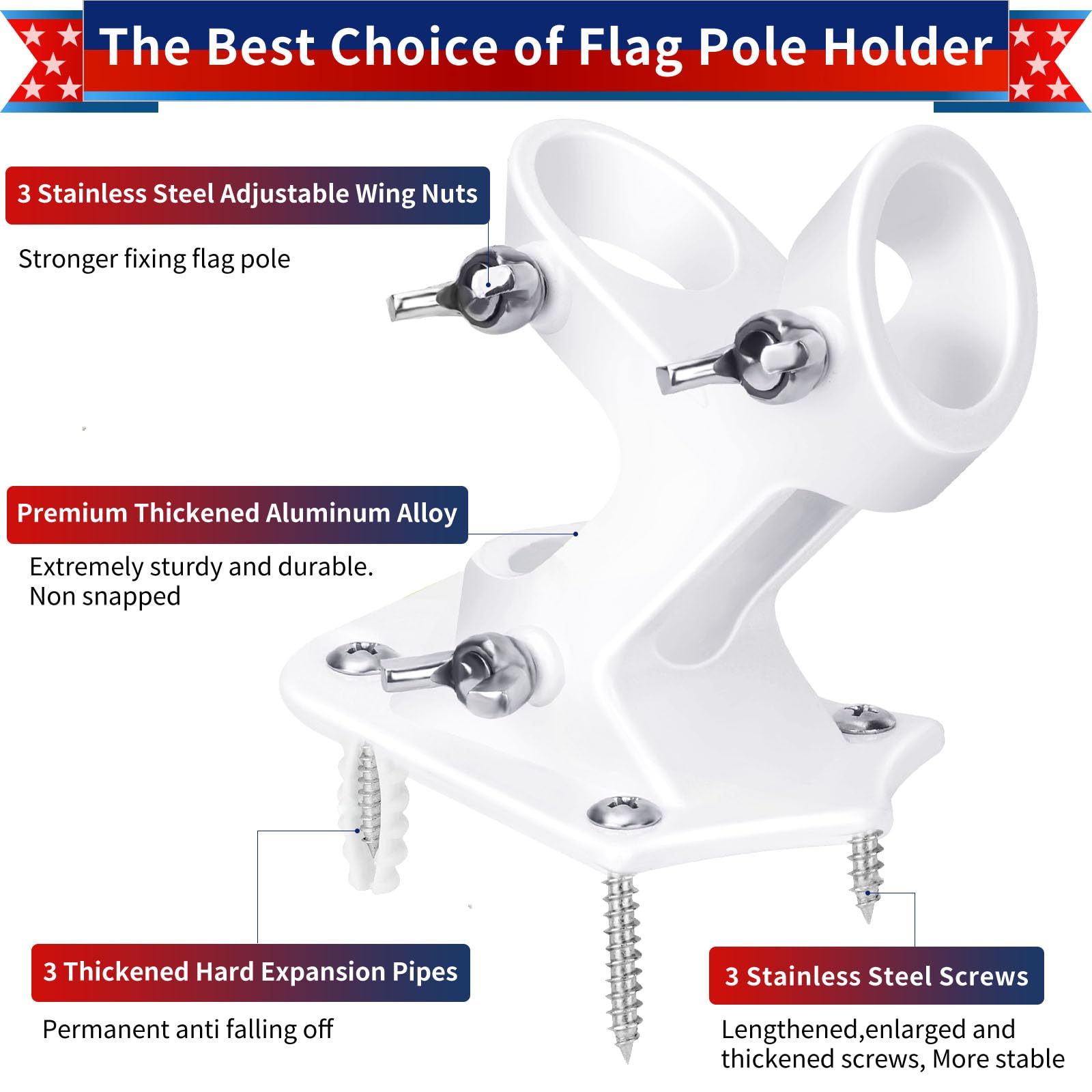 HPGOED dual-angle installation shows 90 and 45-degree flag display options