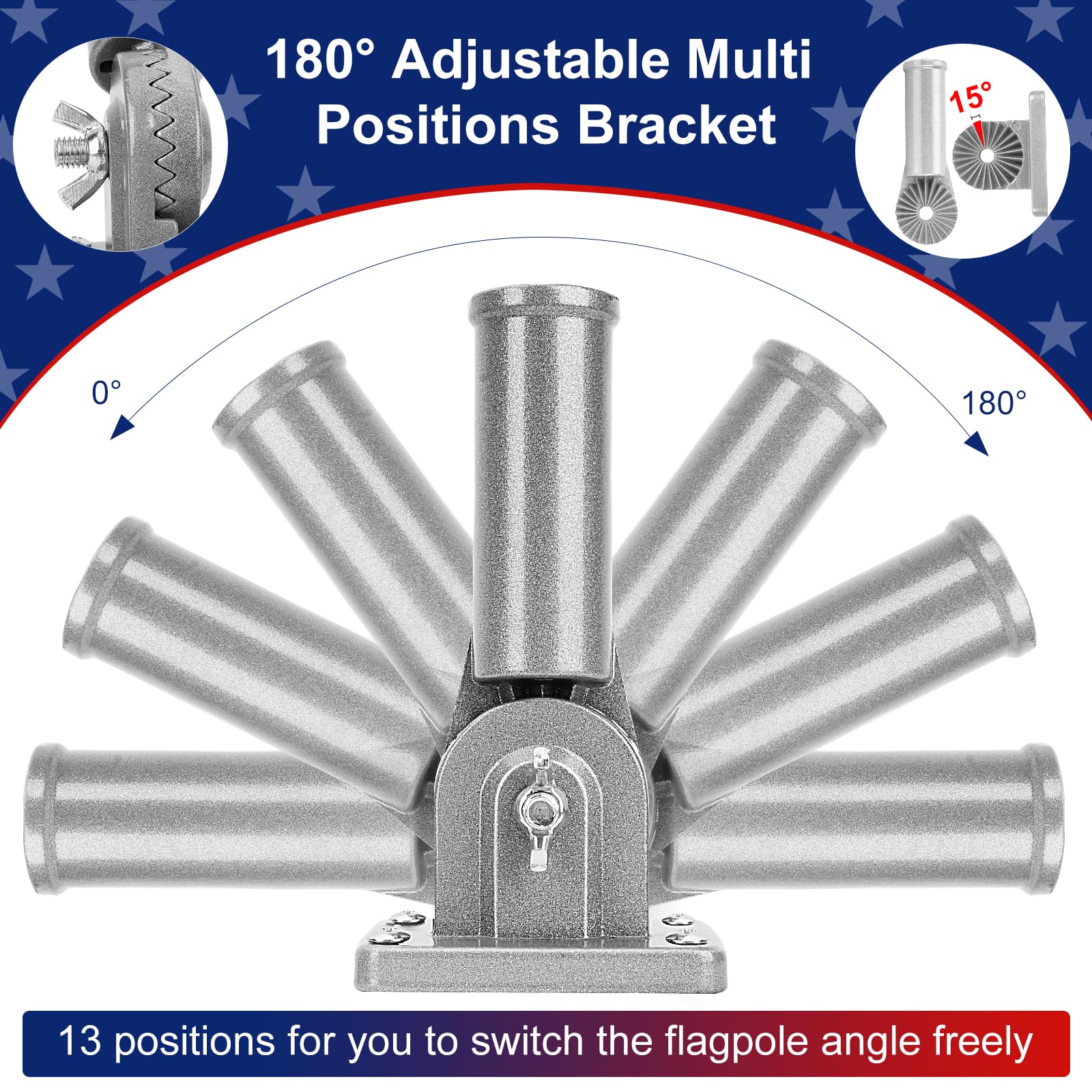 HPGOED 1.05 inch inner diameter fits standard 0.85 to 1 inch poles.