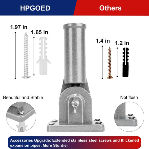HPGOED multi-use bracket supports flags, torches, or garden lights.