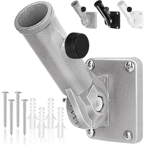 HPGOED flag pole holder outdoor aluminum mount for durable weatherproof display.