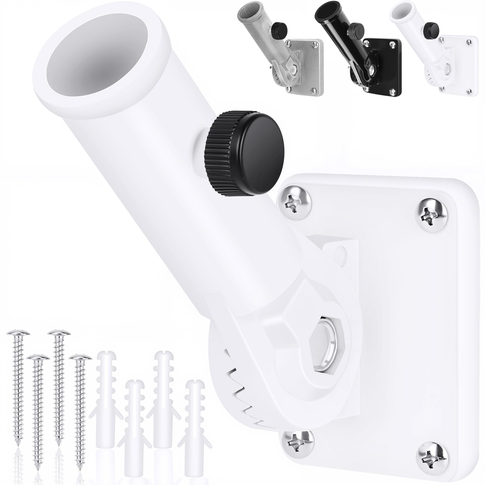 HPGOED flag pole holder outdoor bracket 1-inch sturdy mount for visibility