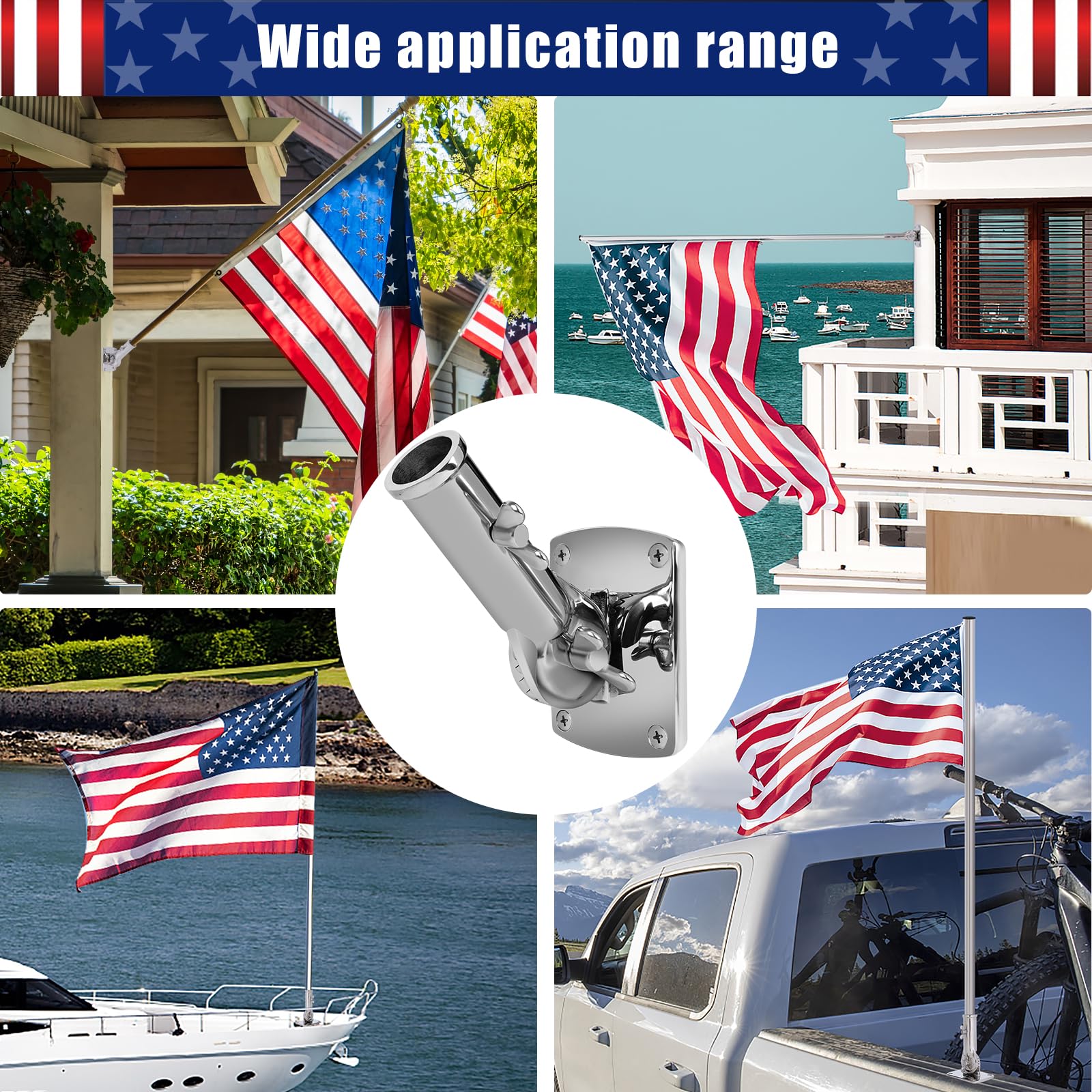 HPGOED durable flag pole holder for long-term use.