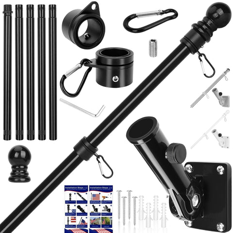 HPGOED flagpole kit 6ft assembled for outdoor display.
