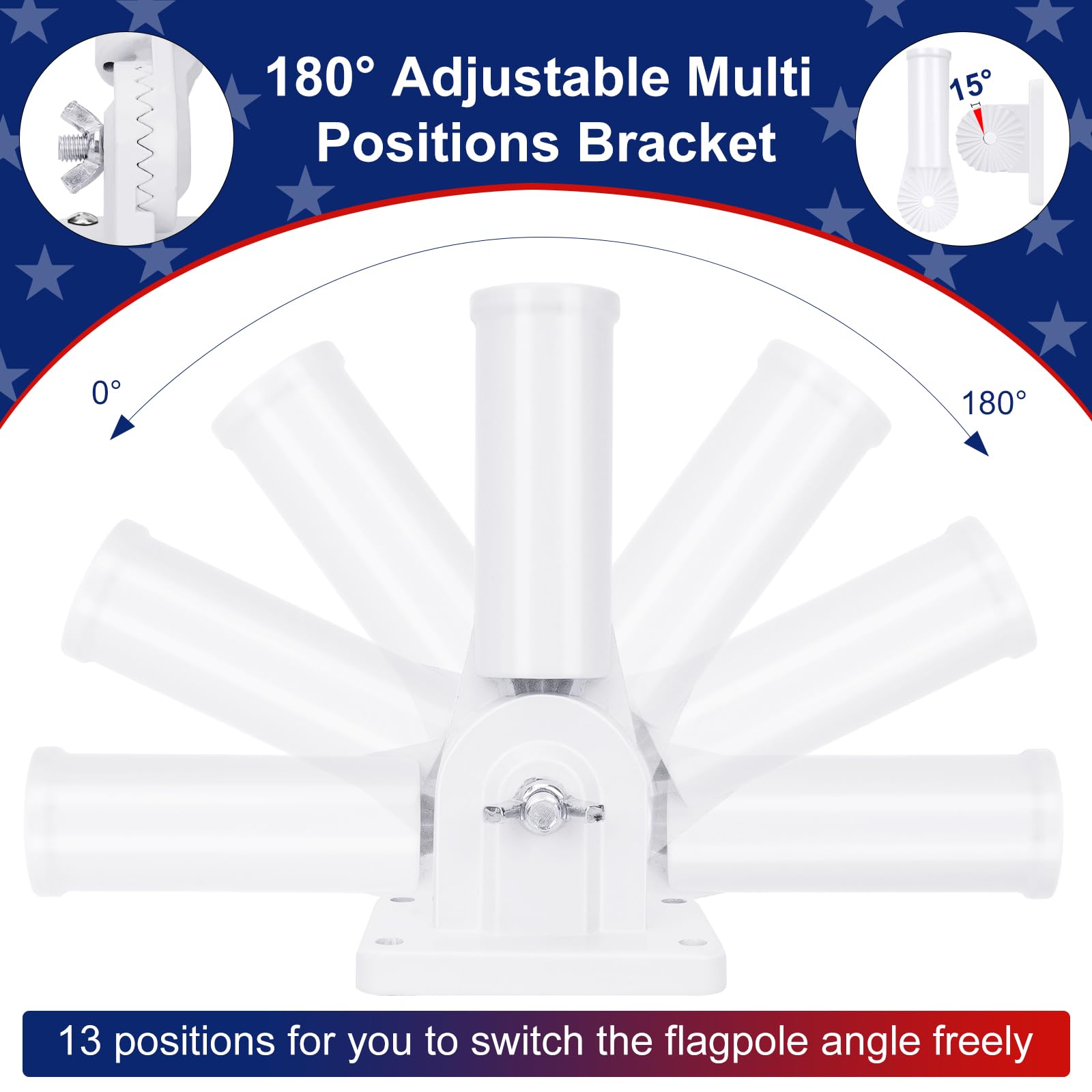 HPGOED inner-diameter 1.05 inches fits common flagpoles securely