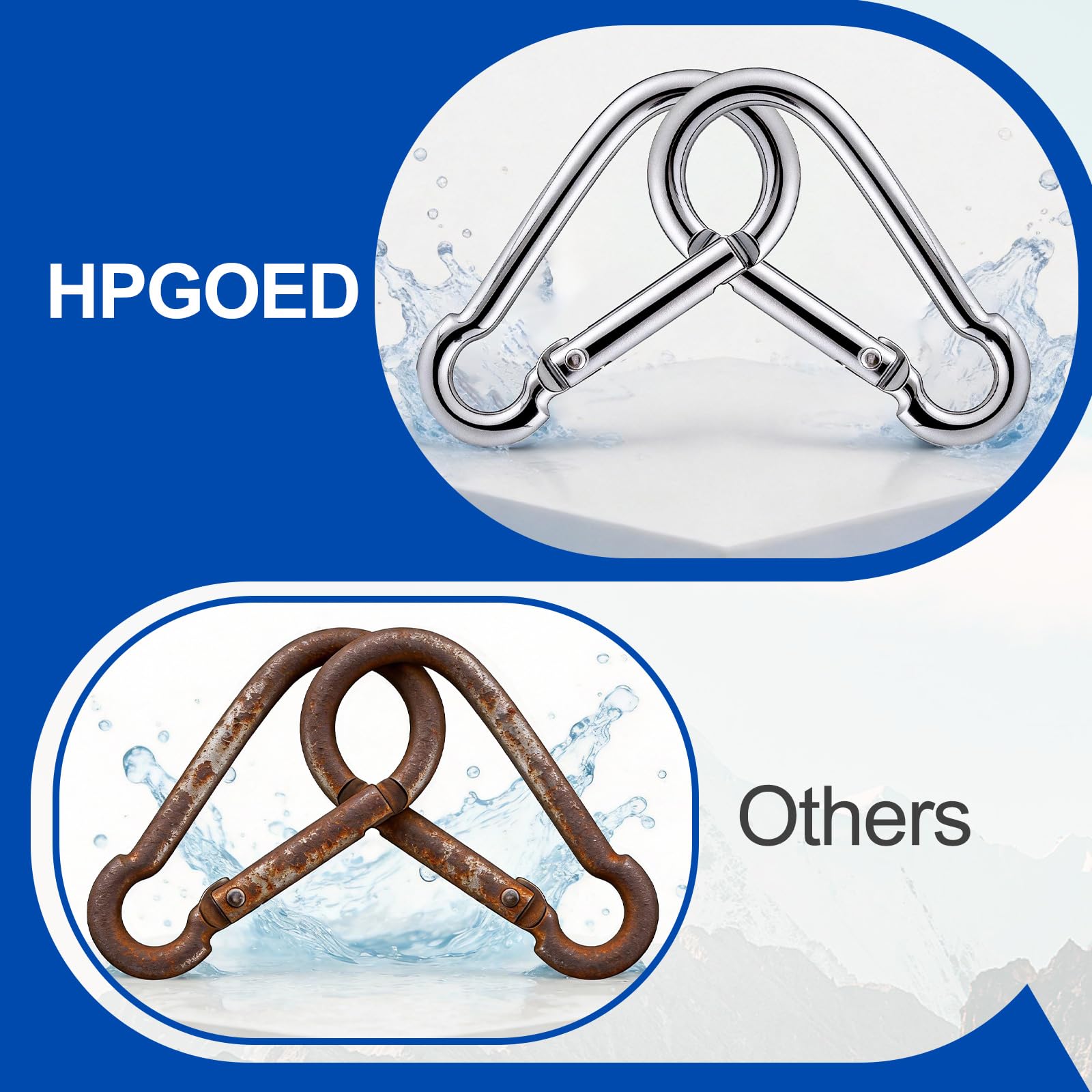 HPGOED versatile clip ideal for backpack, camping, and travel needs.