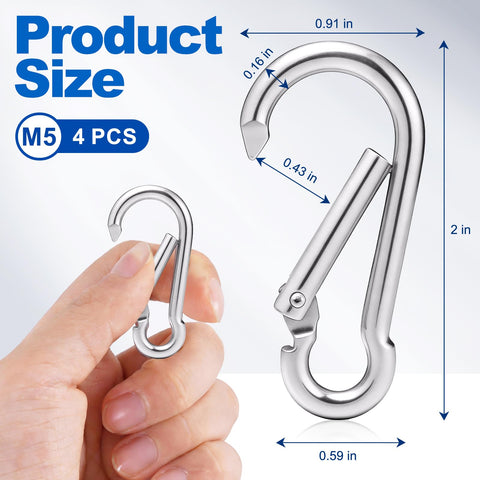 HPGOED aluminum alloy clip withstands wear and exposure for outdoor use.